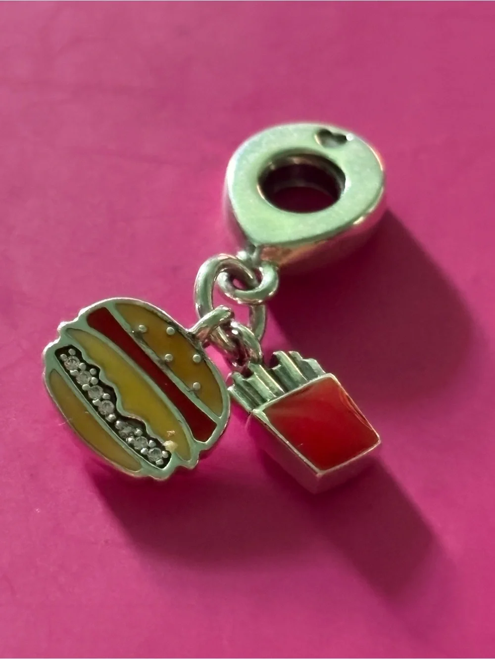 Pandora burger fries charm